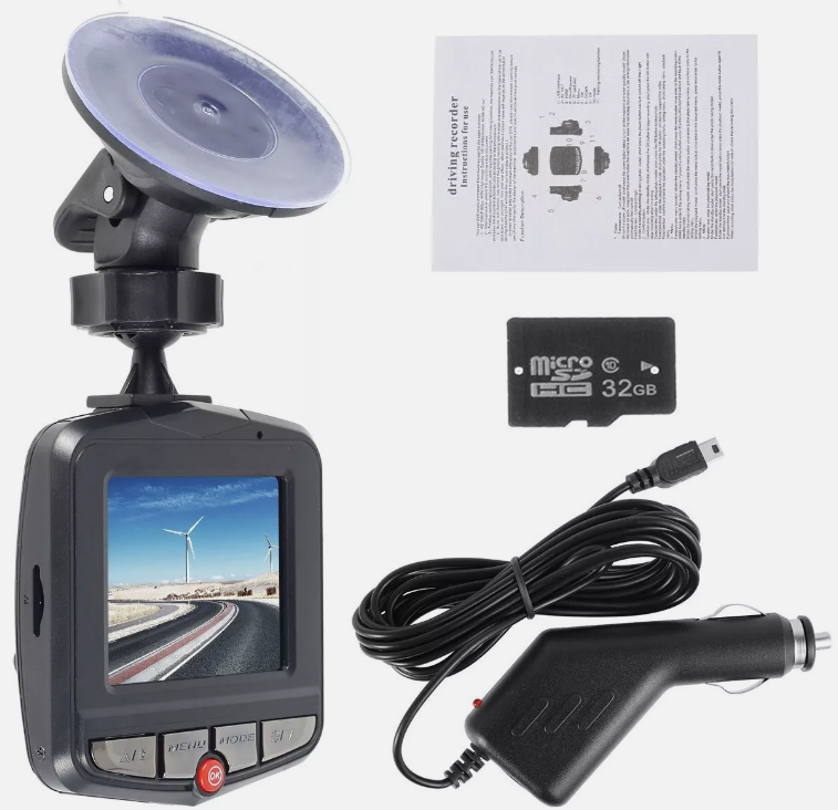 2.4'' HD 1080P Front View 1 Channel Cigar Jack Powered Dashcam